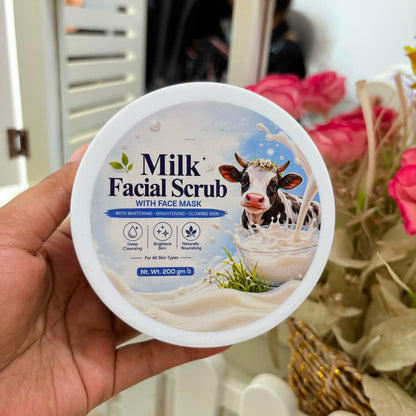 🥛 Milk Facial Scrub – 200g
