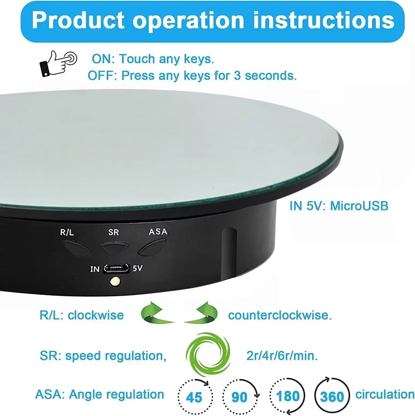 ”8KG" Supported 360 Degree Rotating Display Stand ( 8 inches )