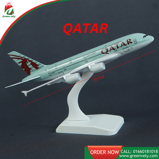 Qatar Airways Full Metal Airplane Model 20cm