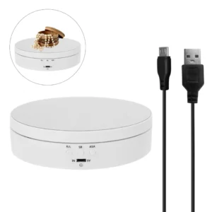 360 degree rotating display stand - White